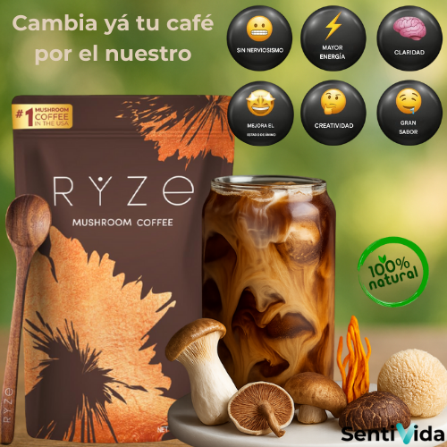 Café funcional con hongos. Sin ansiedad, sin inflamación. Solo bienestar real.