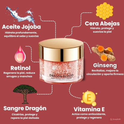 Crema Rejuvenecedora Sangre de Dragón (Oferta 2x1)- Mejora la piel de inmediato