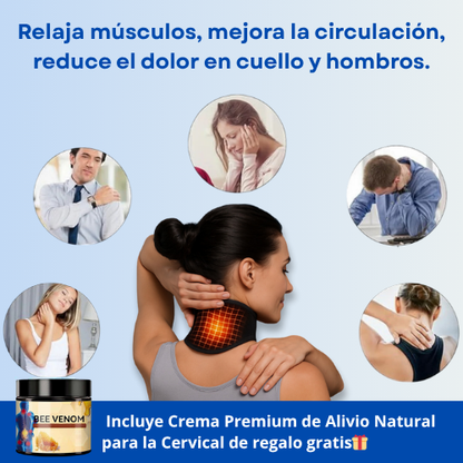 Set Veneno de abeja+Collarin de turmalina- Dolor cervical, lumbar y artritis