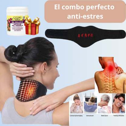 Collarín de Turmalina con Energía Natural + Gel de Alivio Cervical Inmediato