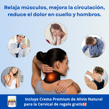 Collarín de Turmalina con Energía Natural + Gel de Alivio Cervical Inmediato